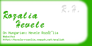 rozalia hevele business card